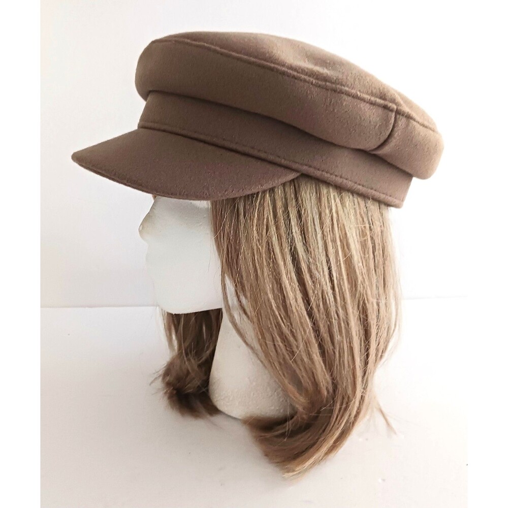 Universal Thread Camel Brown Wool Military Style Brimmed Cap O/S - Picture 3 of 10